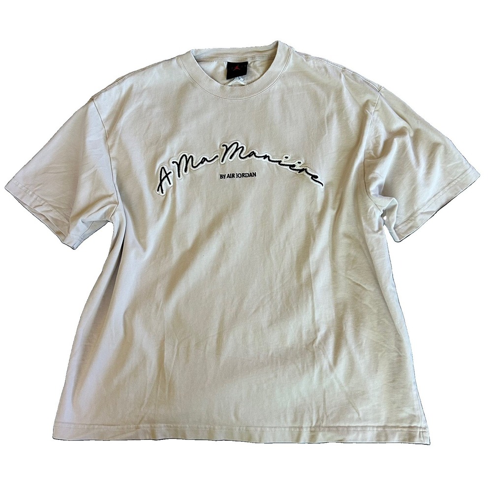 Air Jordan A Ma Maniere Short Sleeve T-Shirt Beige FN0609-104 Men's XL